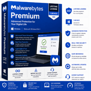 Malwarebytes Premium Lifetime License – 1 Device