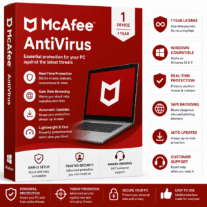 McAfee AntiVirus 1 Year