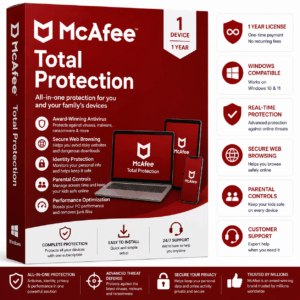 McAfee Total Protection 1 Year – 1 Device License Key