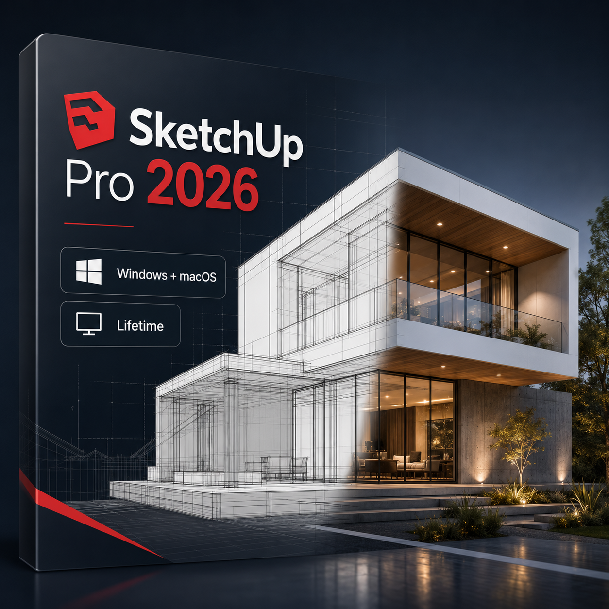 SketchUp Pro 2026 Lifetime for Windows and Mac